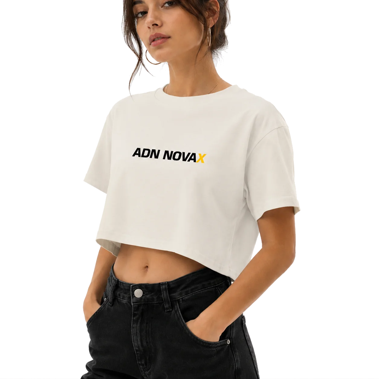 Categoría de crop tops oversize ADN NovaX con estilo streetwear minimalista y diseño urbano premium